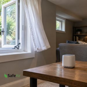 radon testing with window open
